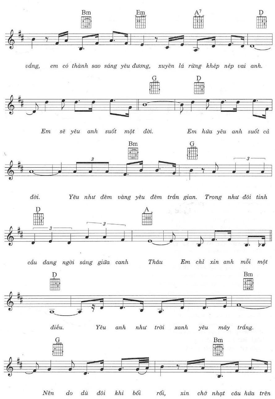 Sheet nhạc Một Đời Yêu Em 2